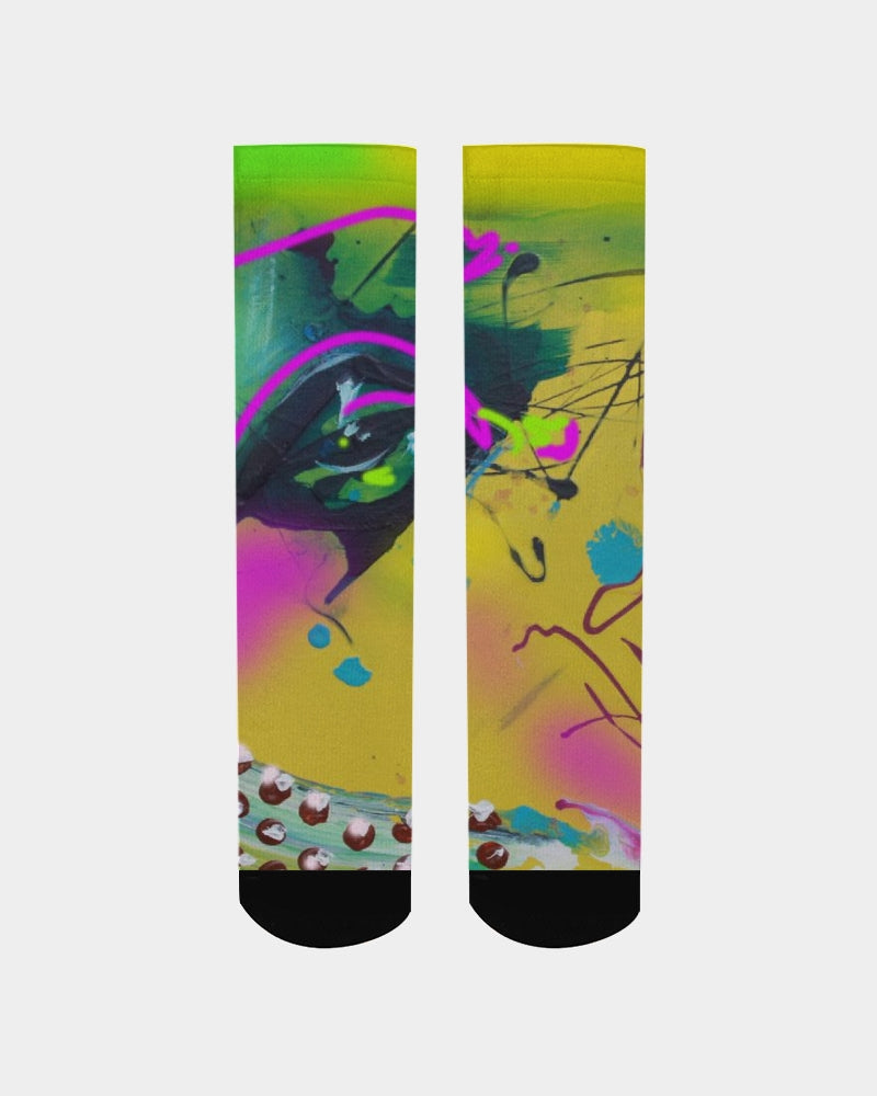 Abstract Yellow Men's Socks