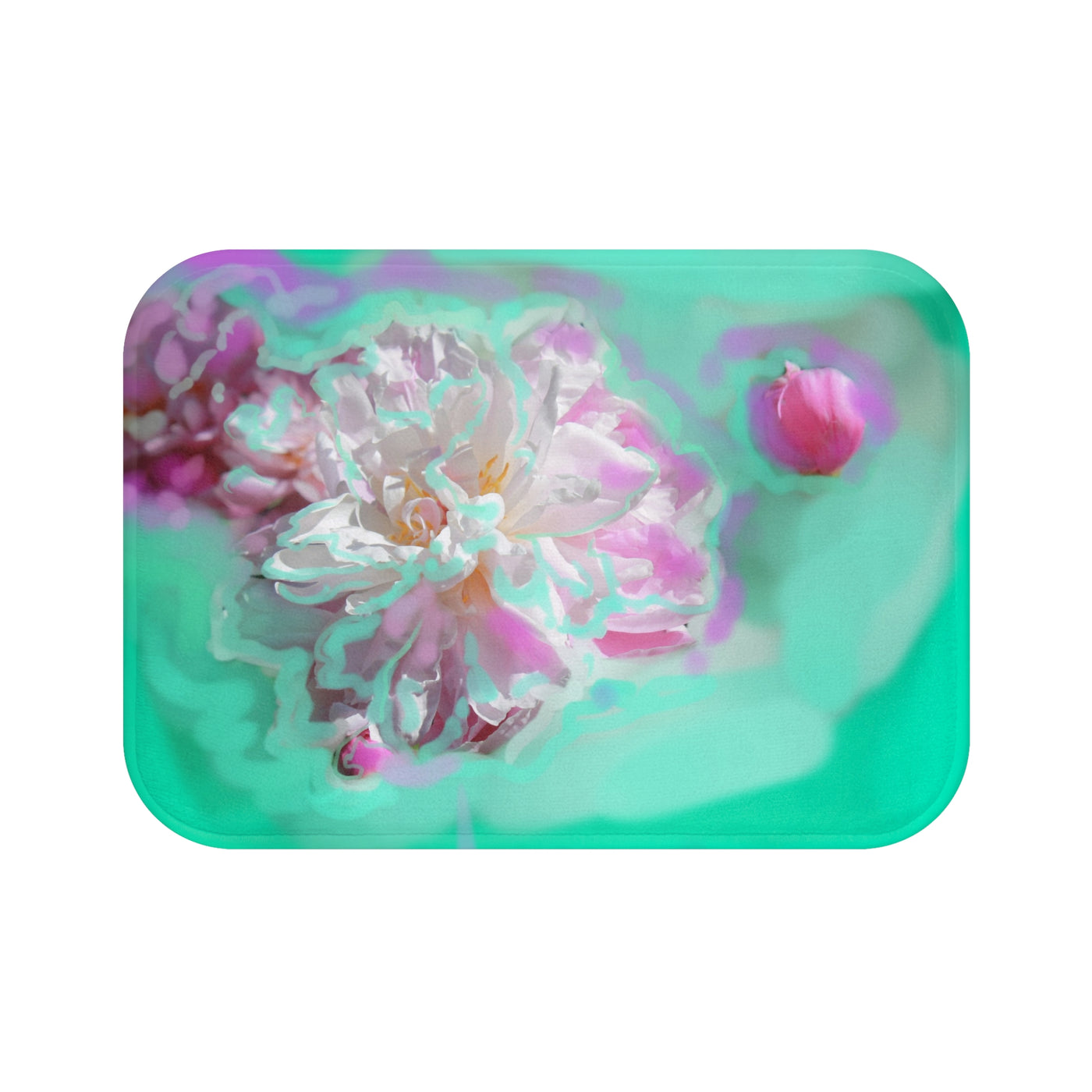 Floral Serenity Bath Mat - Soft and Vibrant Floral Design for Home Décor