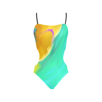 Women's Spaghetti Strap Cut Out Sides Swimsuit