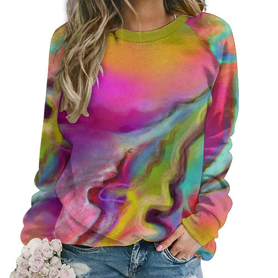 Raglan round neck sweater