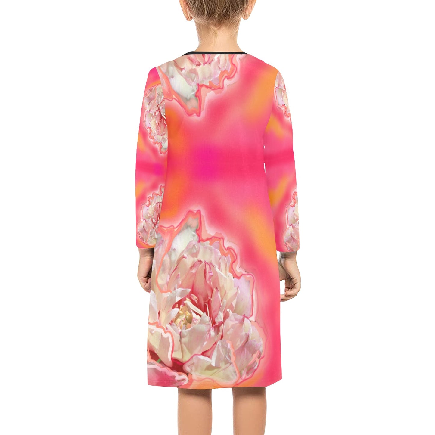 Langärmliges Kleid für Mädchen