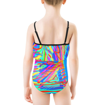 Kids' Spaghetti Strap Ruffle Swimsuit