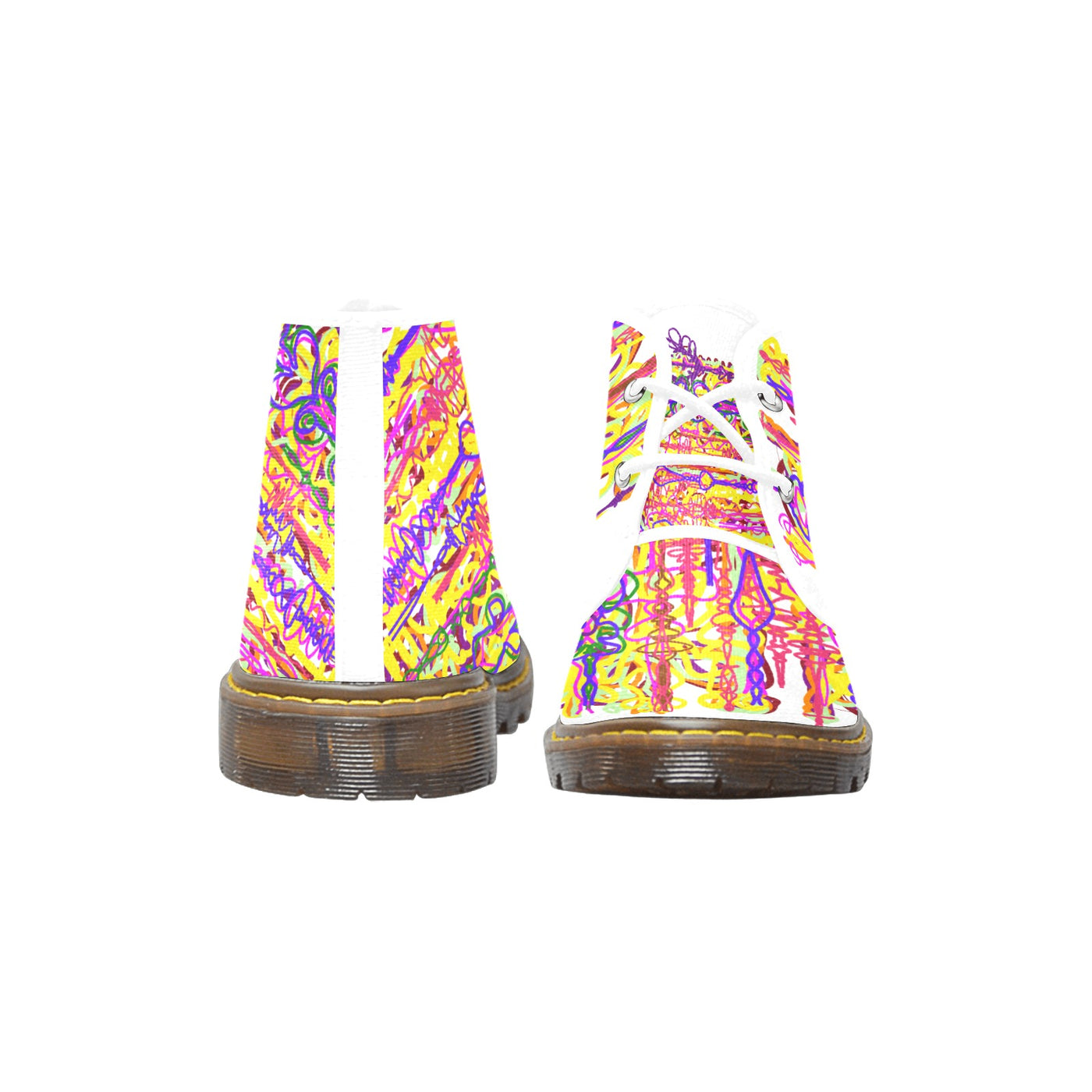 Men's Canvas Chukka Boots abstract art