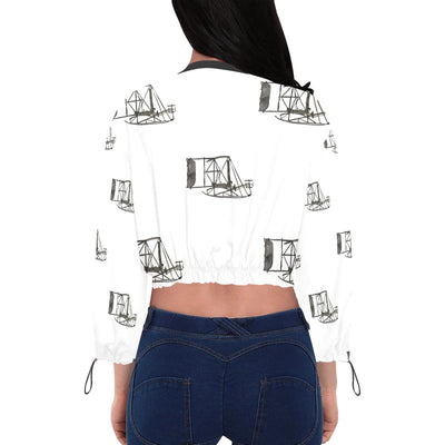 Women's Chiffon Cropped Jacket