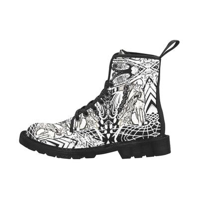 Canvasstiefeletten zum Schnüren für Damen