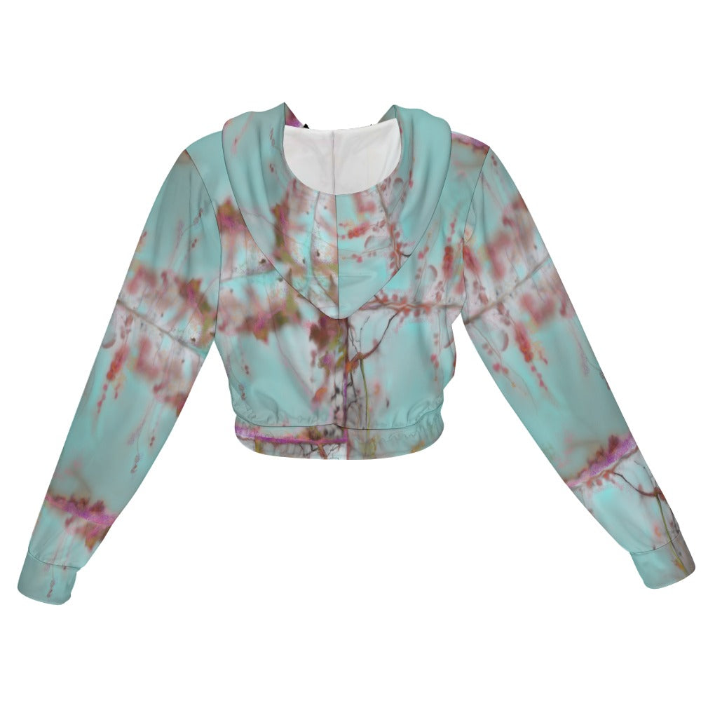 Women's Chiffon Cropped Jacket zipper coat