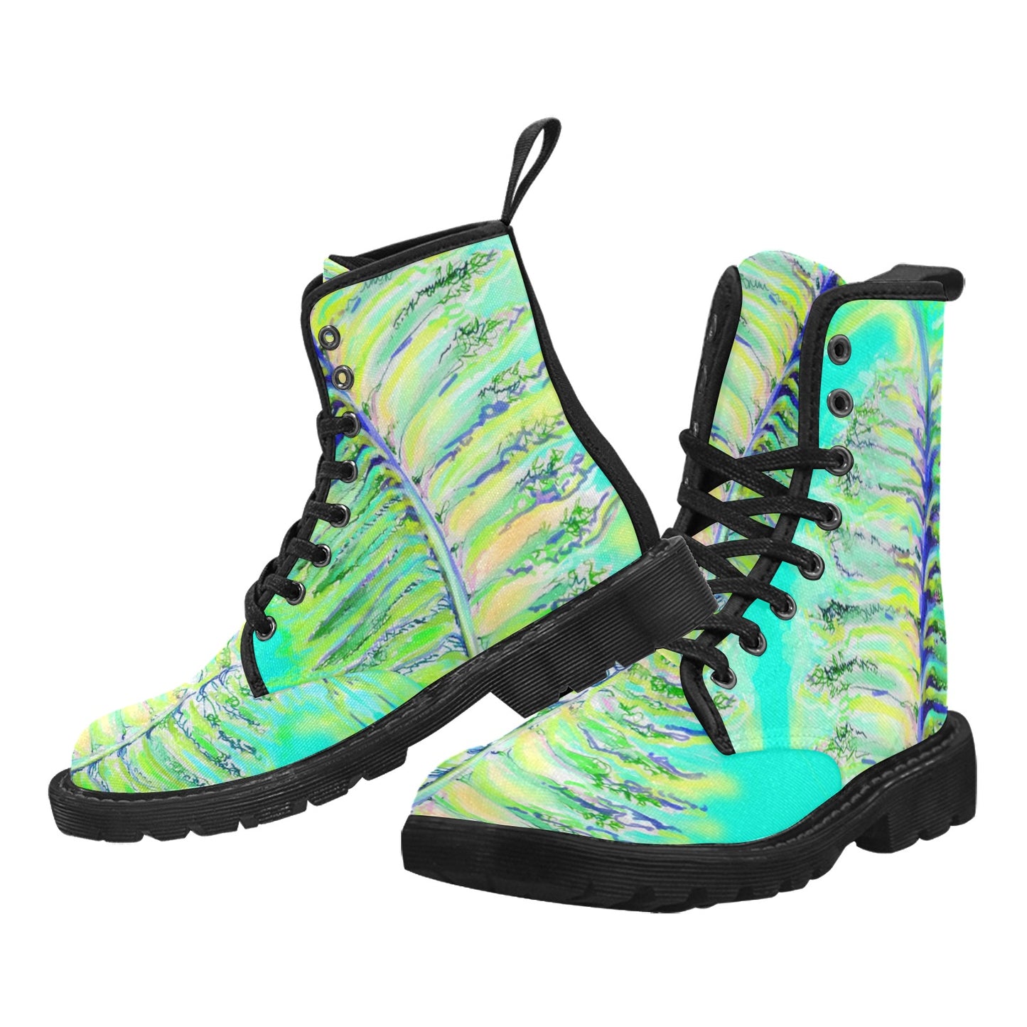 Women's Lace Up Canvas Boots