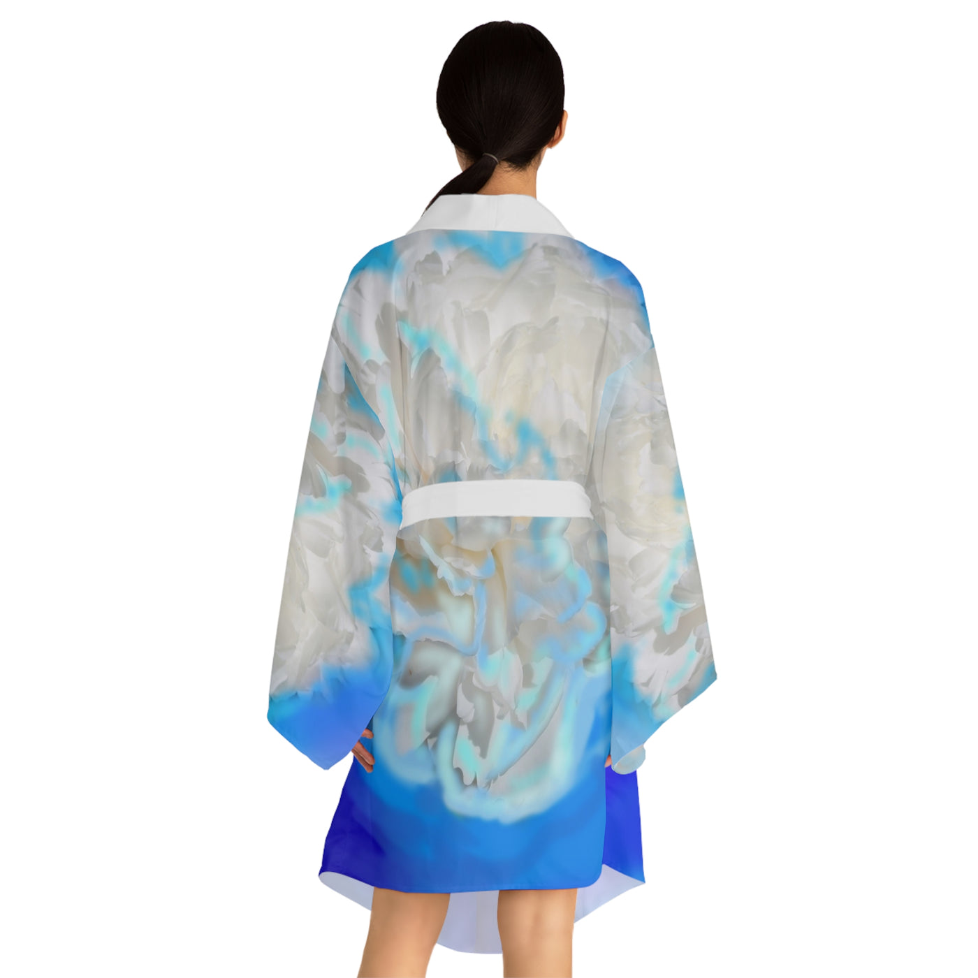 Langärmliger Kimono-Bademantel
