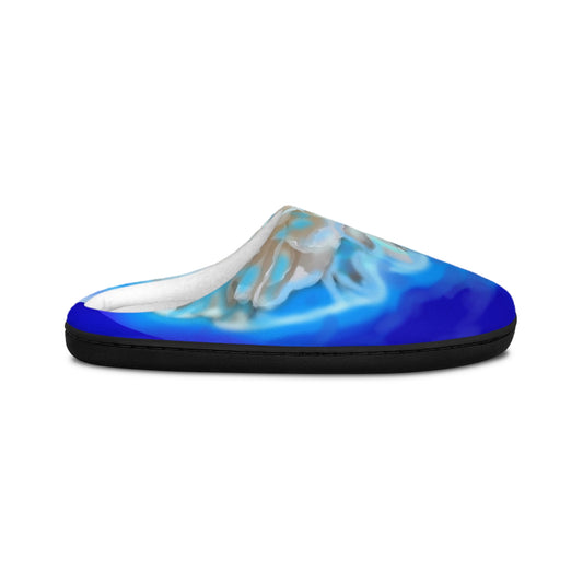 Cozy Floral Women's Indoor Slippers - Blue Petal Design for Relaxation & Gifting
