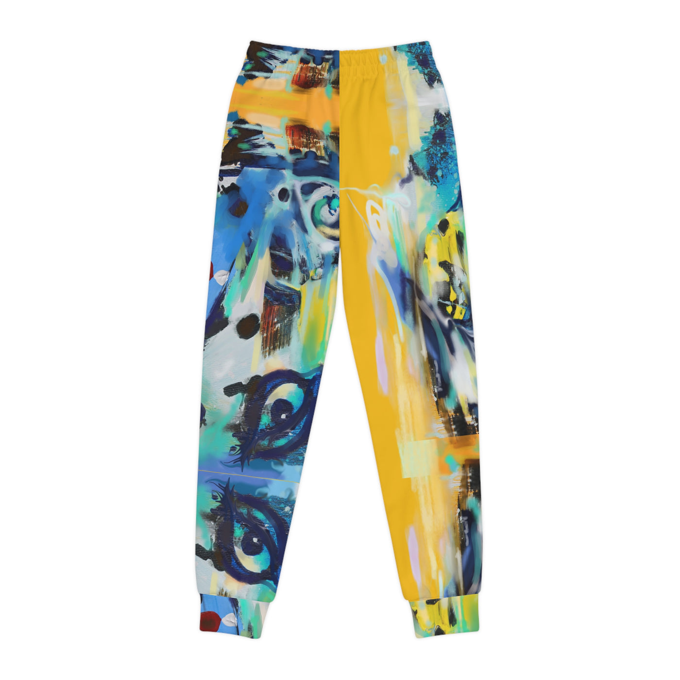 Colorful Youth Joggers with Abstract Art Design