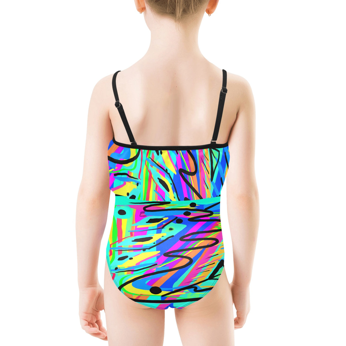 Kids' Spaghetti Strap Ruffle Swimsuit