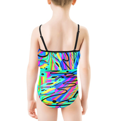 Kids' Spaghetti Strap Ruffle Swimsuit