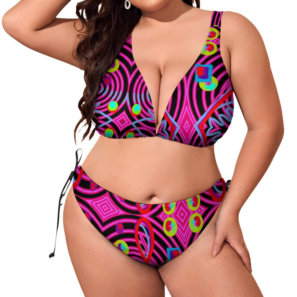 Plus size bikini swimsuit