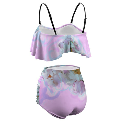 Colorful Ladies Loose Top Bikini Swimsuit