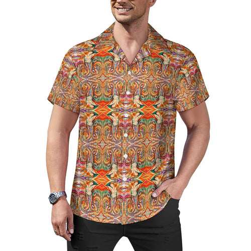 Mermaid Cuban collar shirt