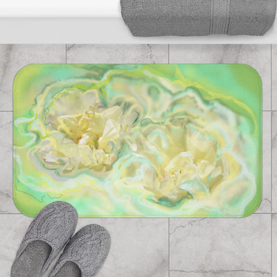 Stylish Green Floral Bath Mat – Modern Home Decor