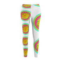 Vibrant Floral Women's Casual Leggings - Trendy Activewear for Everyday Style — Original Artwork | ArtistDione