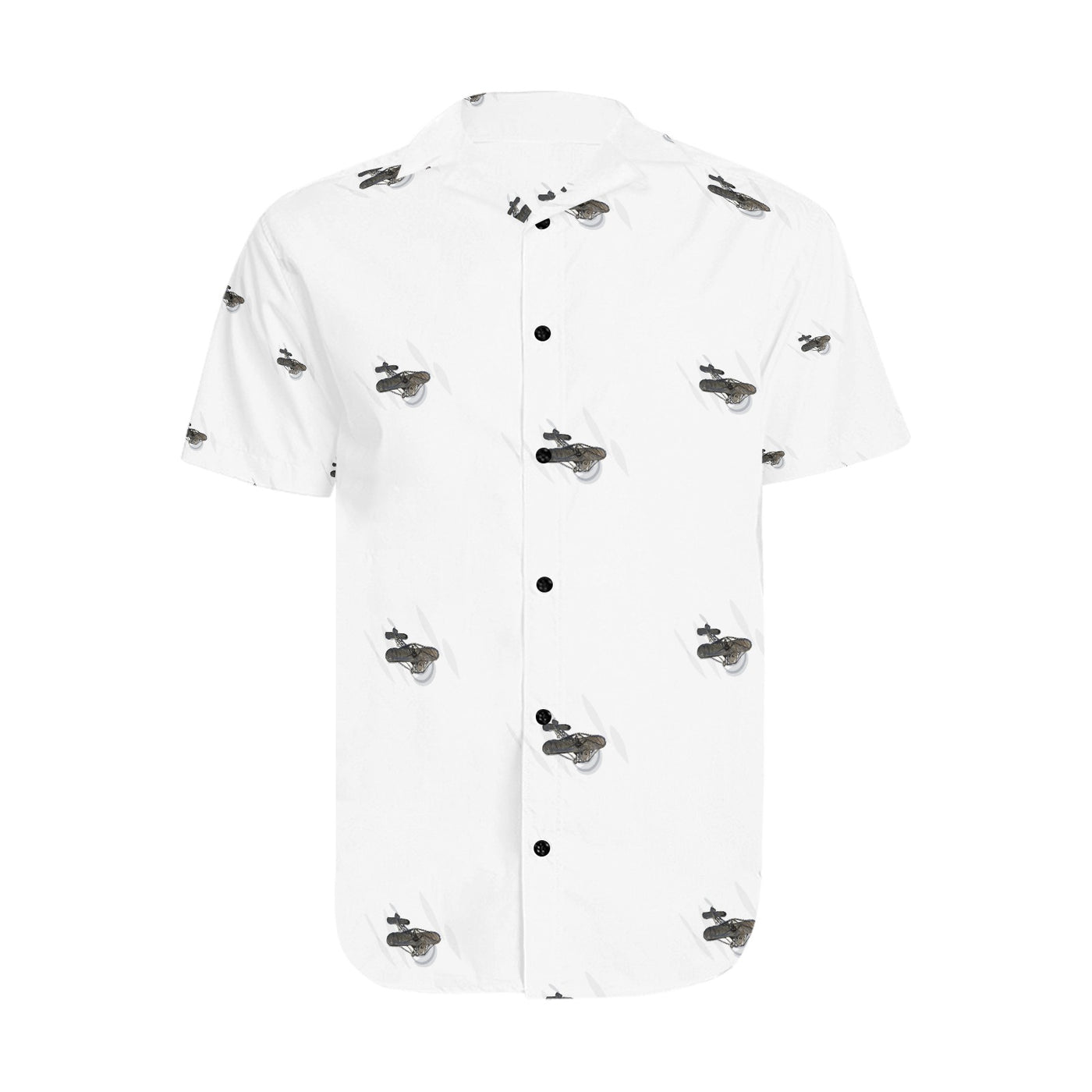 Men's Short Sleeve Shirt With Lapel Collar
