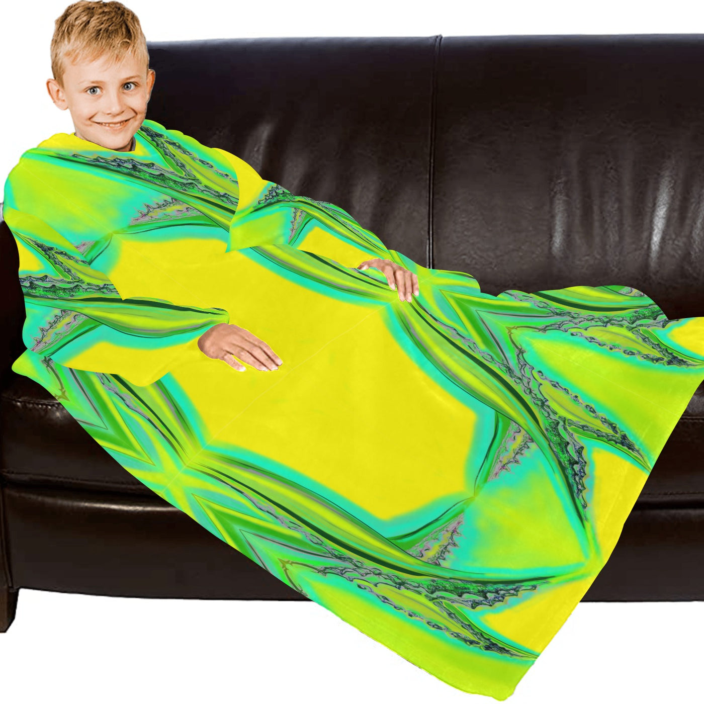 Blanket Robe with Sleeves for Kids