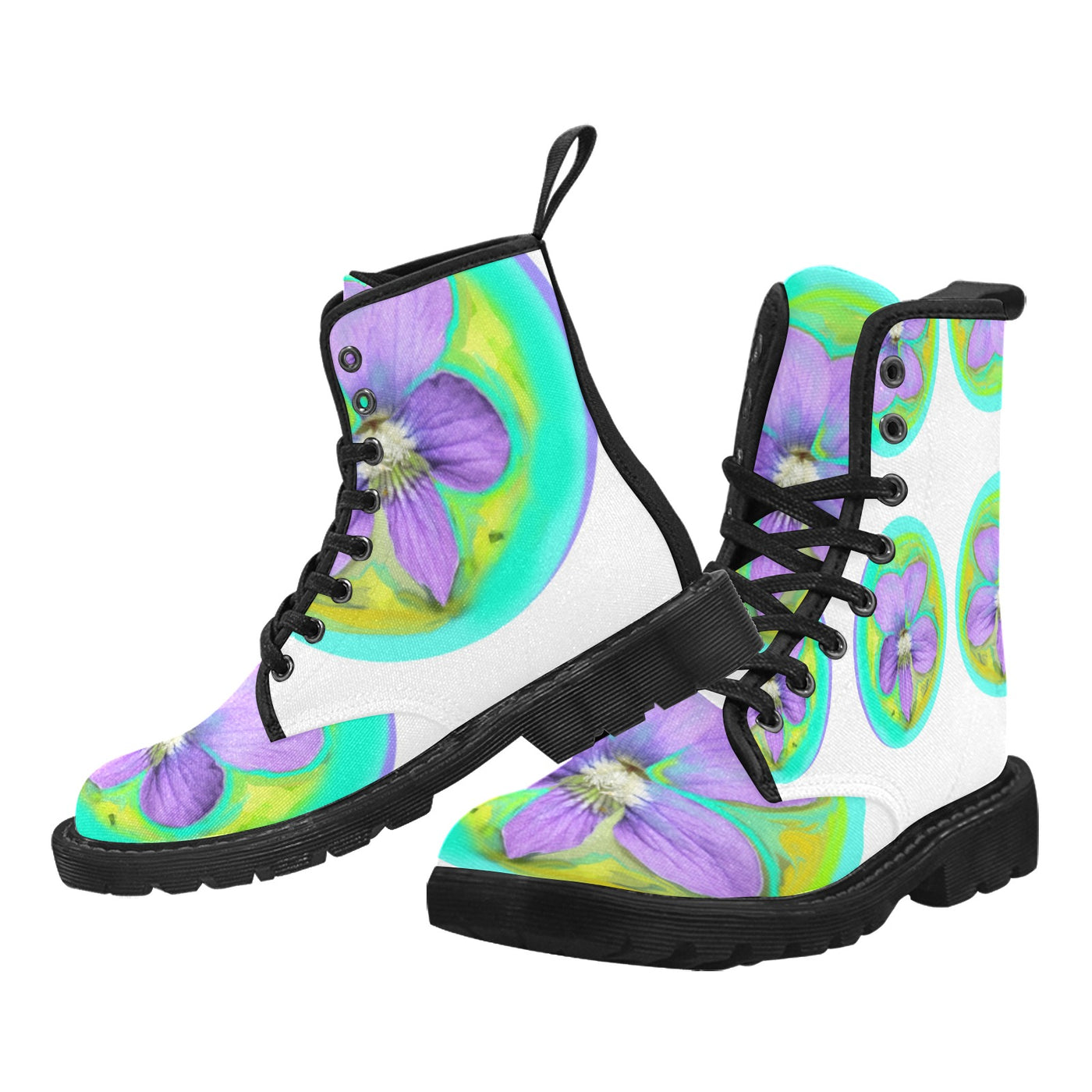 Canvasstiefeletten zum Schnüren für Damen