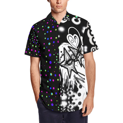 Men's Short Sleeve Shirt With Lapel Collar