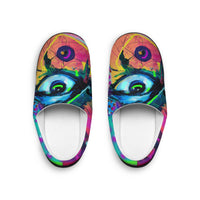 Abstract Geometric Men's Indoor Slippers — Original Artwork | ArtistDione