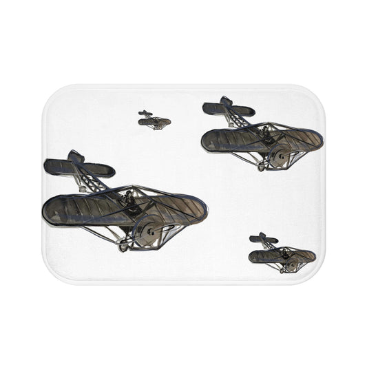 Aviator-Inspired Bath Mat - Aircraft Design for Home Decor