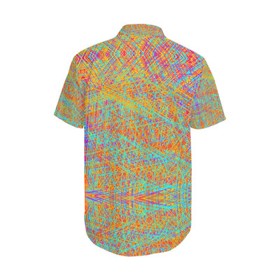 Men's Short Sleeve Shirt With Lapel Collar