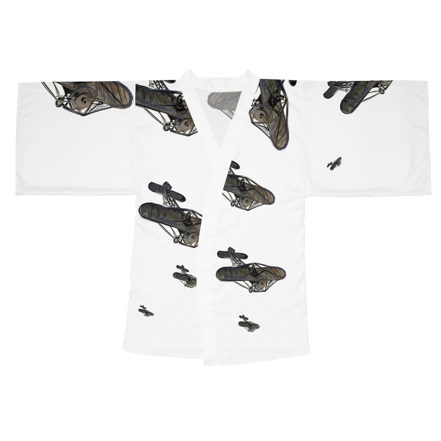 Langärmliger Kimono-Bademantel 
