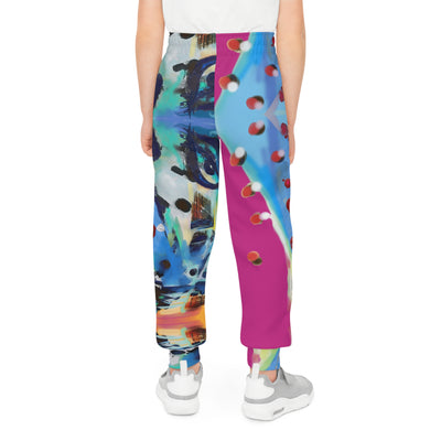 Colorful Youth Joggers - Artistic Design with Abstract Prints