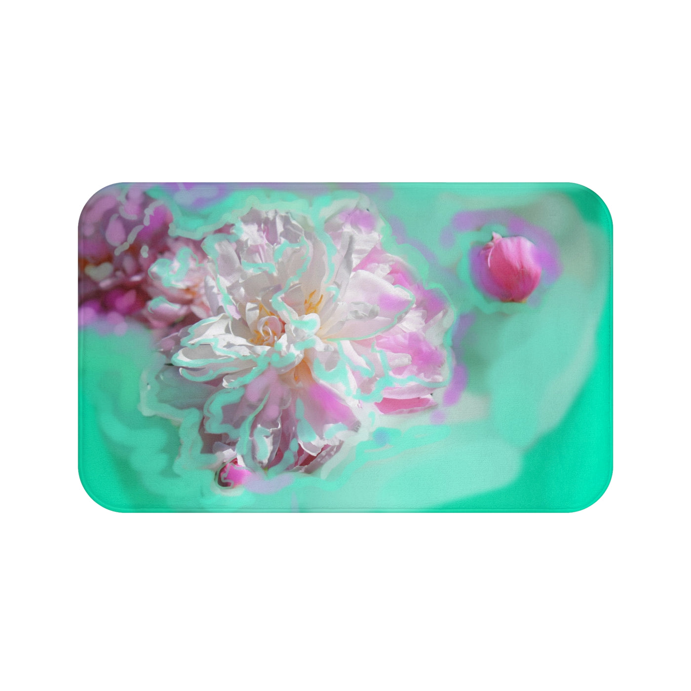 Floral Serenity Bath Mat - Soft and Vibrant Floral Design for Home Décor
