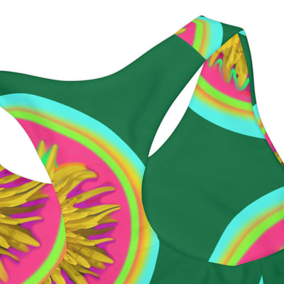 Tropical Floral Girls Two Piece Swimsuit - Fun and Bright Swimwear for Summer Days