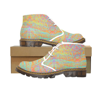 Men's Canvas Chukka Boots abstract art