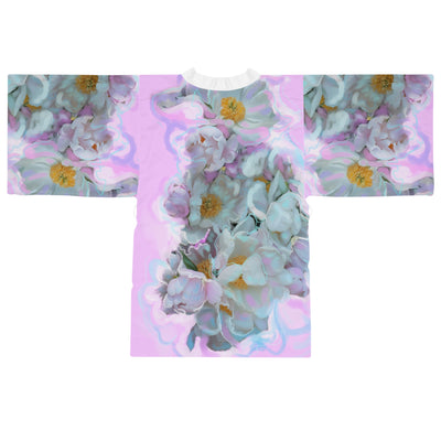 Floral Long Sleeve Kimono Robe - Elegant Floral Design for Relaxation and Style
