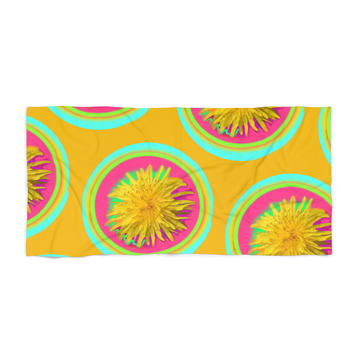 Vibrant Floral Beach Towel - Summer Sunshine and Fun