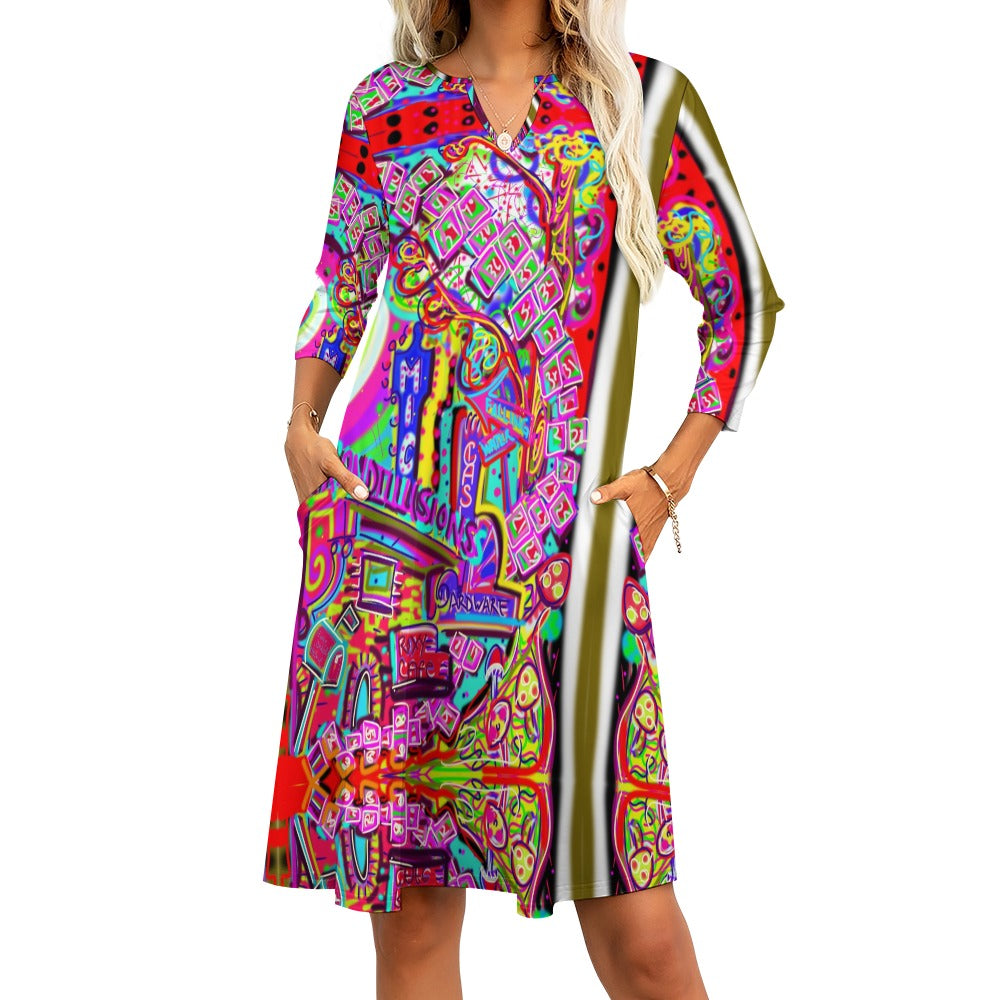 Abstraktes Kunstkleid