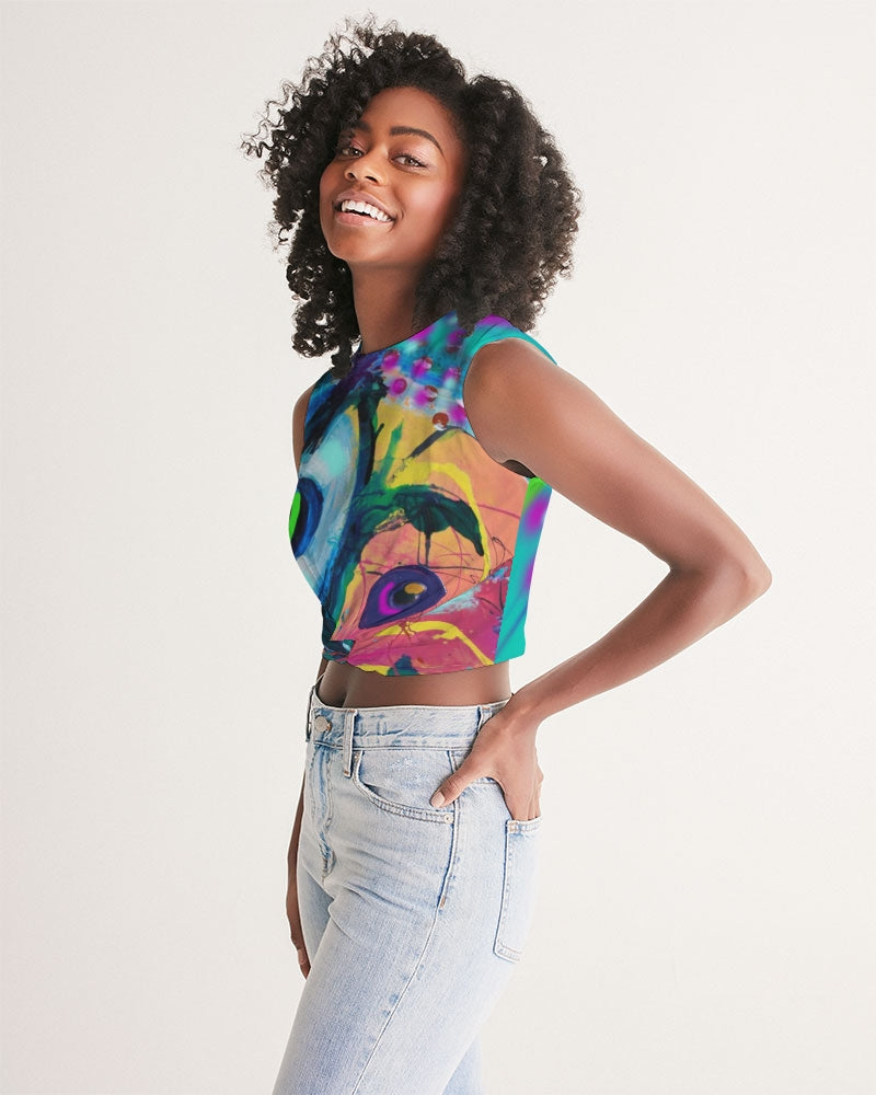 Eye Abstraction Women's Twist-Front Tank