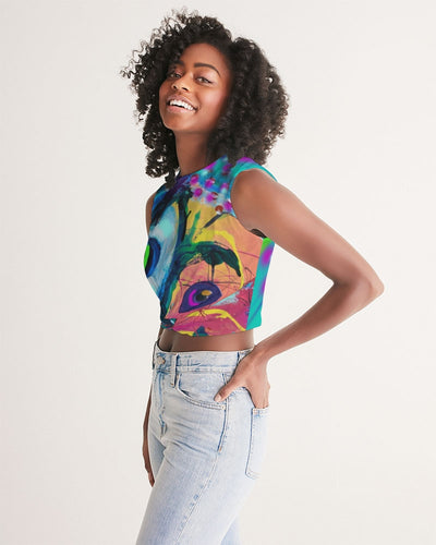 Eye Abstraction Women's Twist-Front Tank