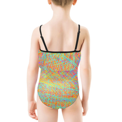 Kids' Spaghetti Strap Ruffle Swimsuit