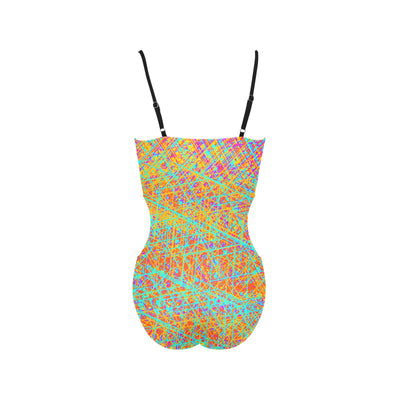 Women's Spaghetti Strap Cut Out Sides Swimsuit