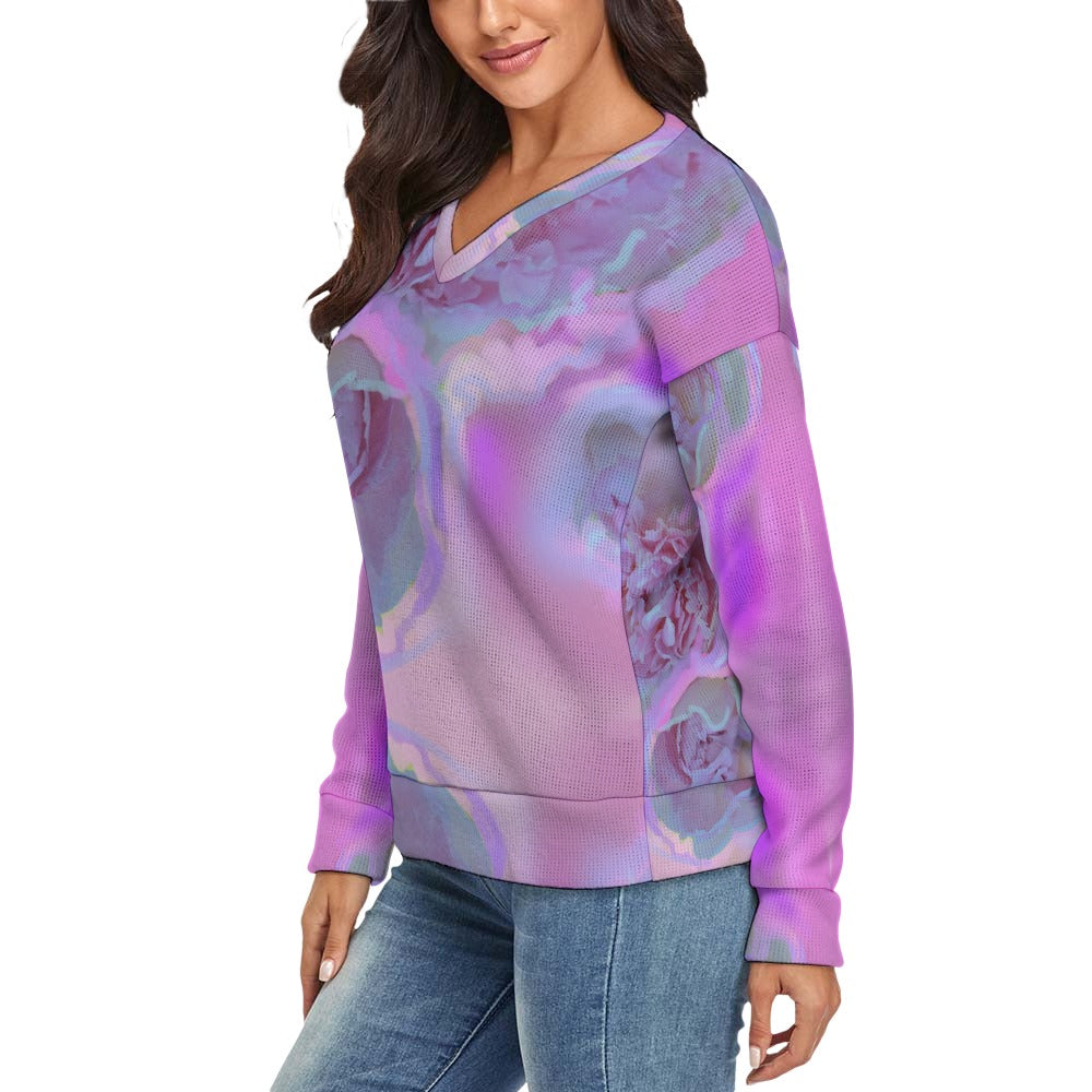 Women's V-Neck Long Sleeve Sweater