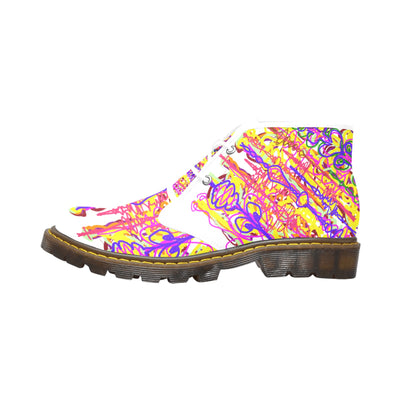 Men's Canvas Chukka Boots abstract art
