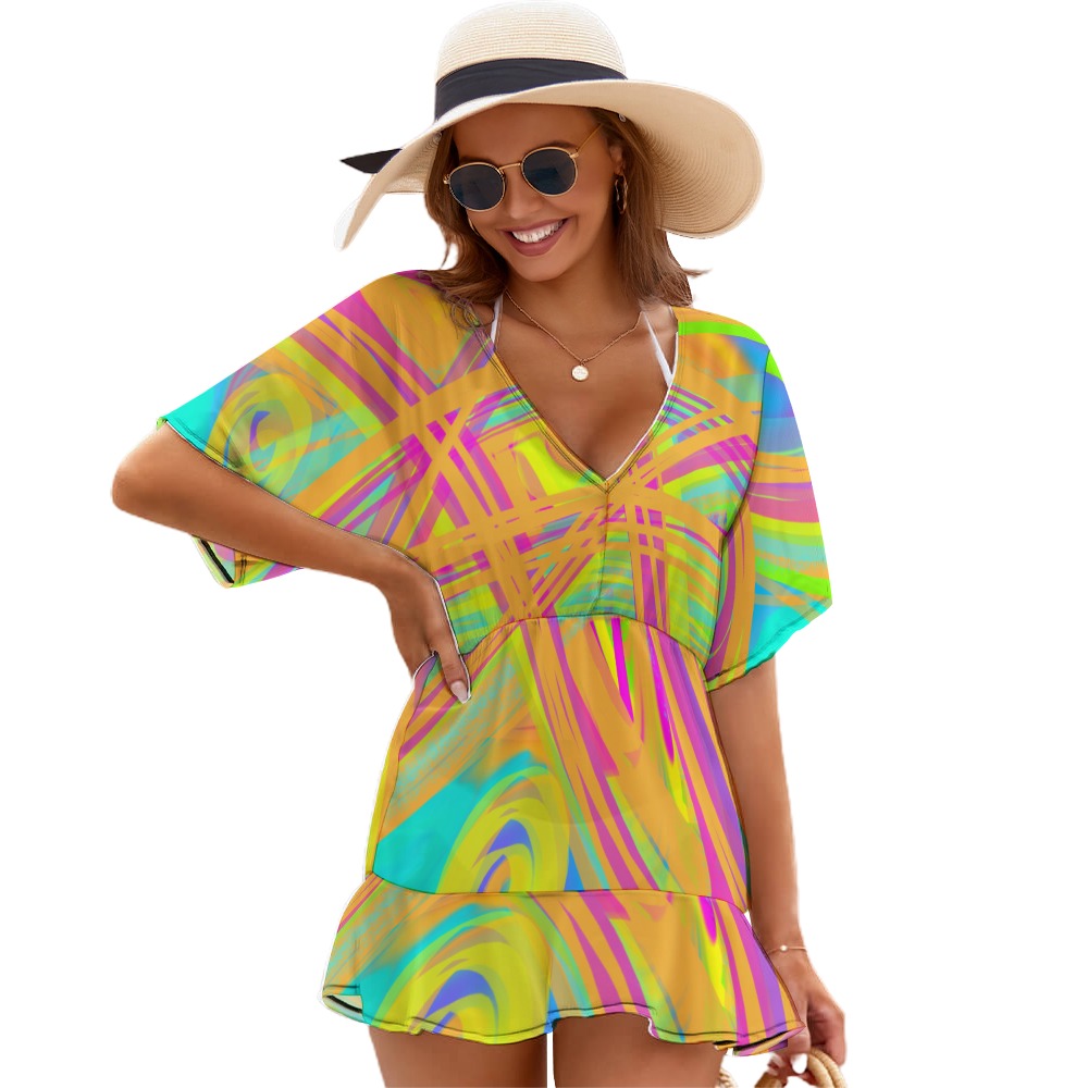 Ladies Thin Short Sleeve One Piece Dress