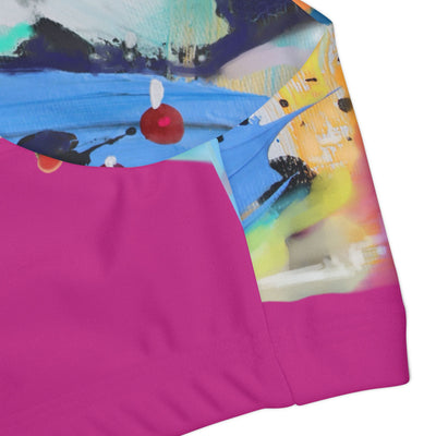 Vibrant Girls Two Piece Swimsuit - Colorful Abstract Design for Summer Fun