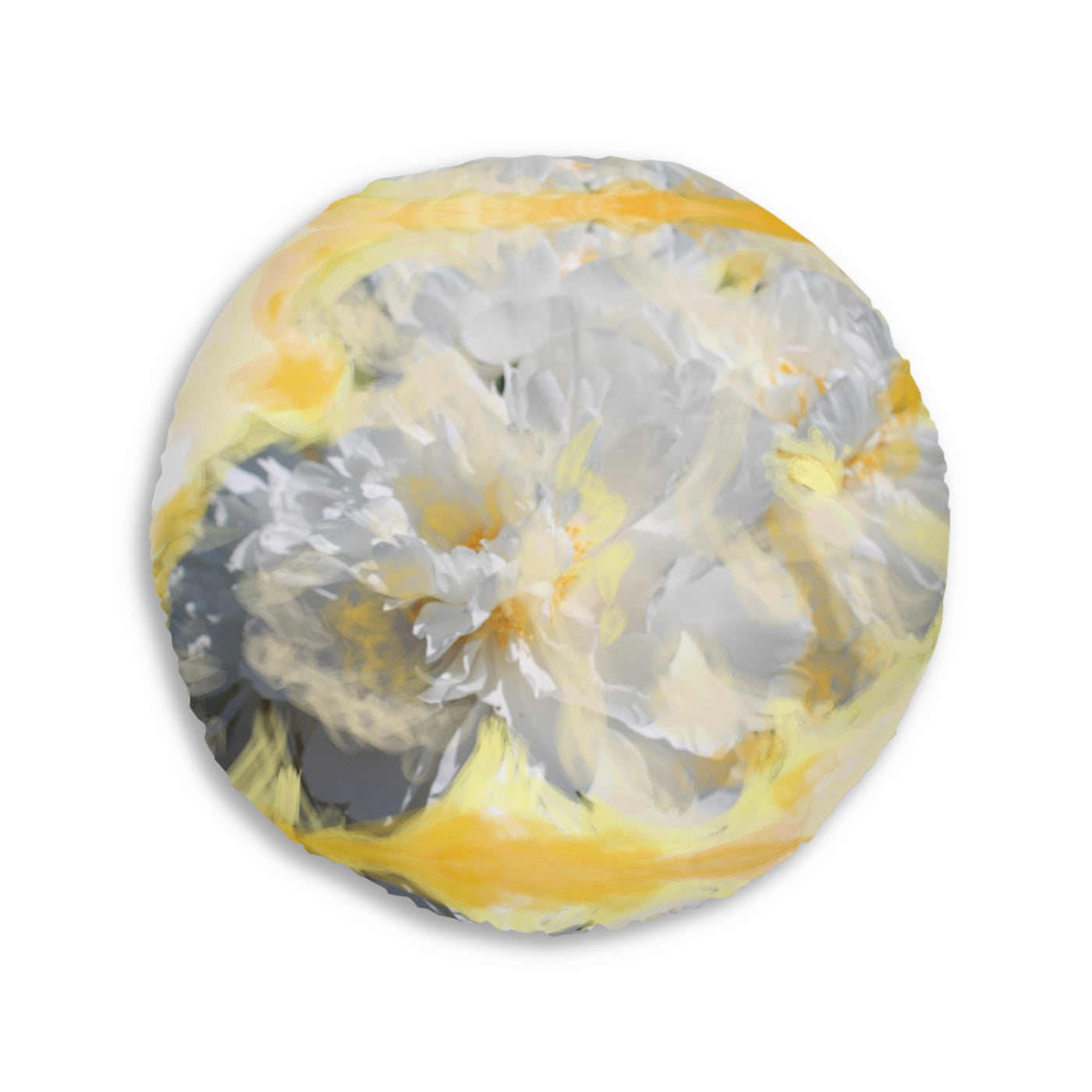 Floral Tufted Floor Pillow - Cozy Round Cushion for Home Decor