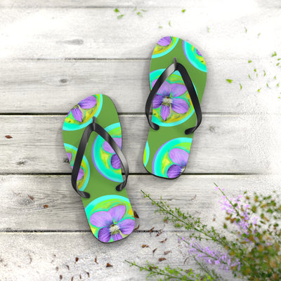 Vibrant Floral Flip Flops - Perfect for Summer and Beach Fun