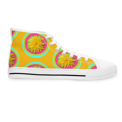 Colorful Floral Women's High Top Sneakers - Stylish Spring Footwear