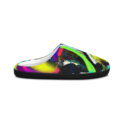 Vibrant Artistic Indoor Slippers for Men - Colorful Comfort Footwear
