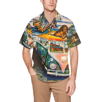 Men's Mermaid Hawaiian Shirt With Chest Pocket