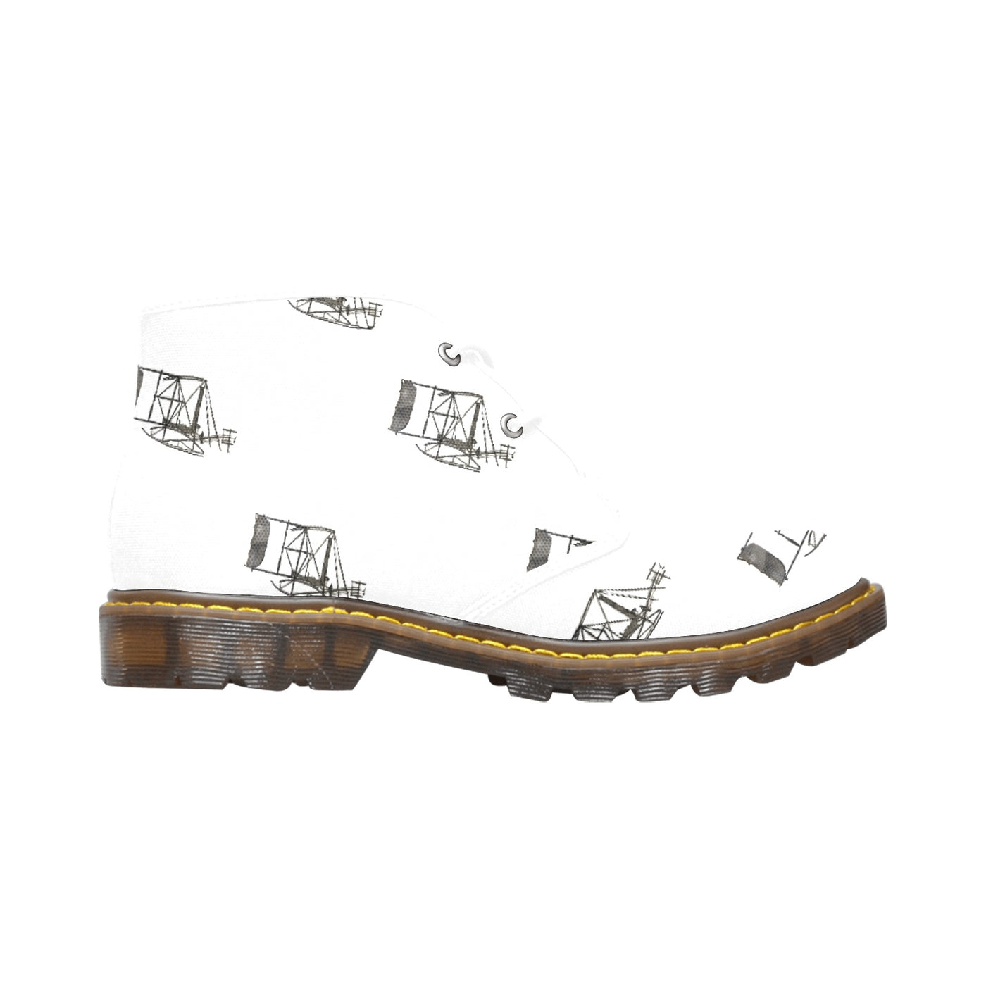 Men's Canvas Chukka Boots abstract art